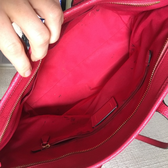 Coach Leather Tote Bag POPPY - Picture 4 of 7